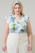 Sloane Floral Elsy Ruffle Top Curve